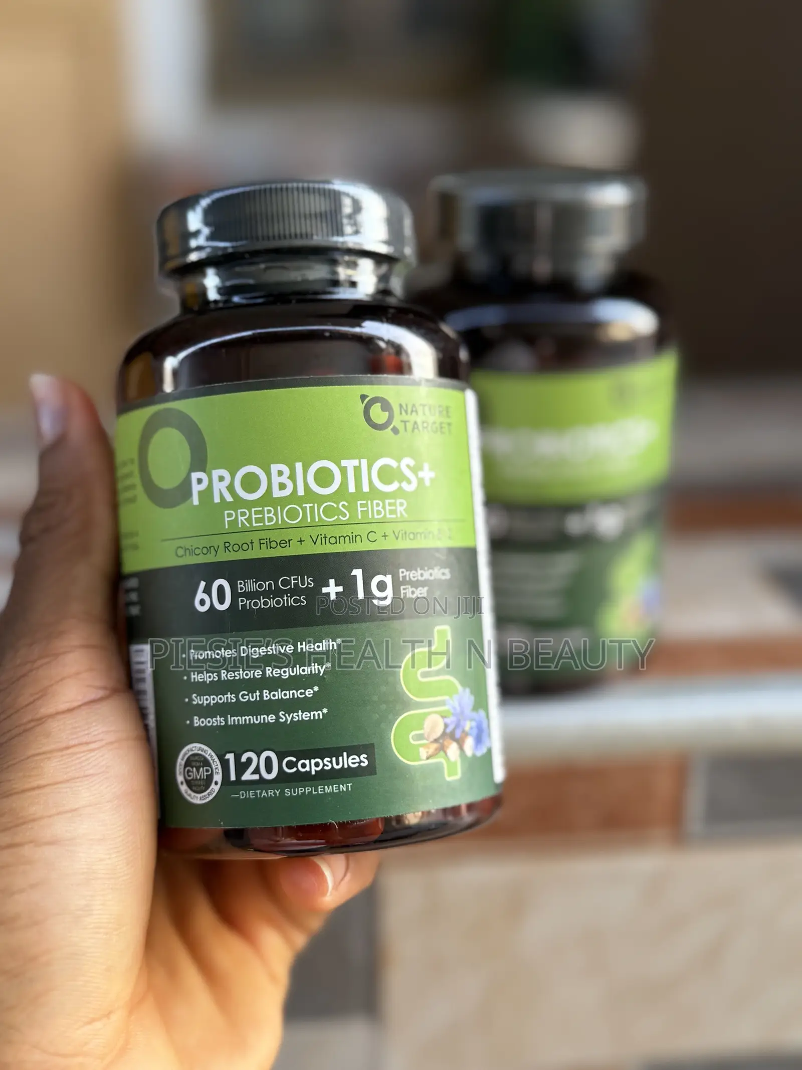 Nature Target Prebiotic Fiber, 60 Billion Probiotics for Women Men