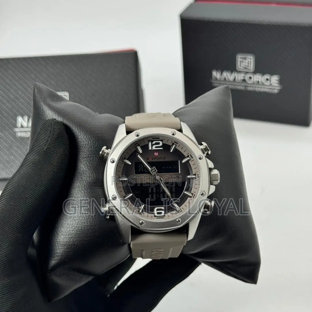 Naviforce Analog And Digital Watch With Rubber/Silicone Strap Watch