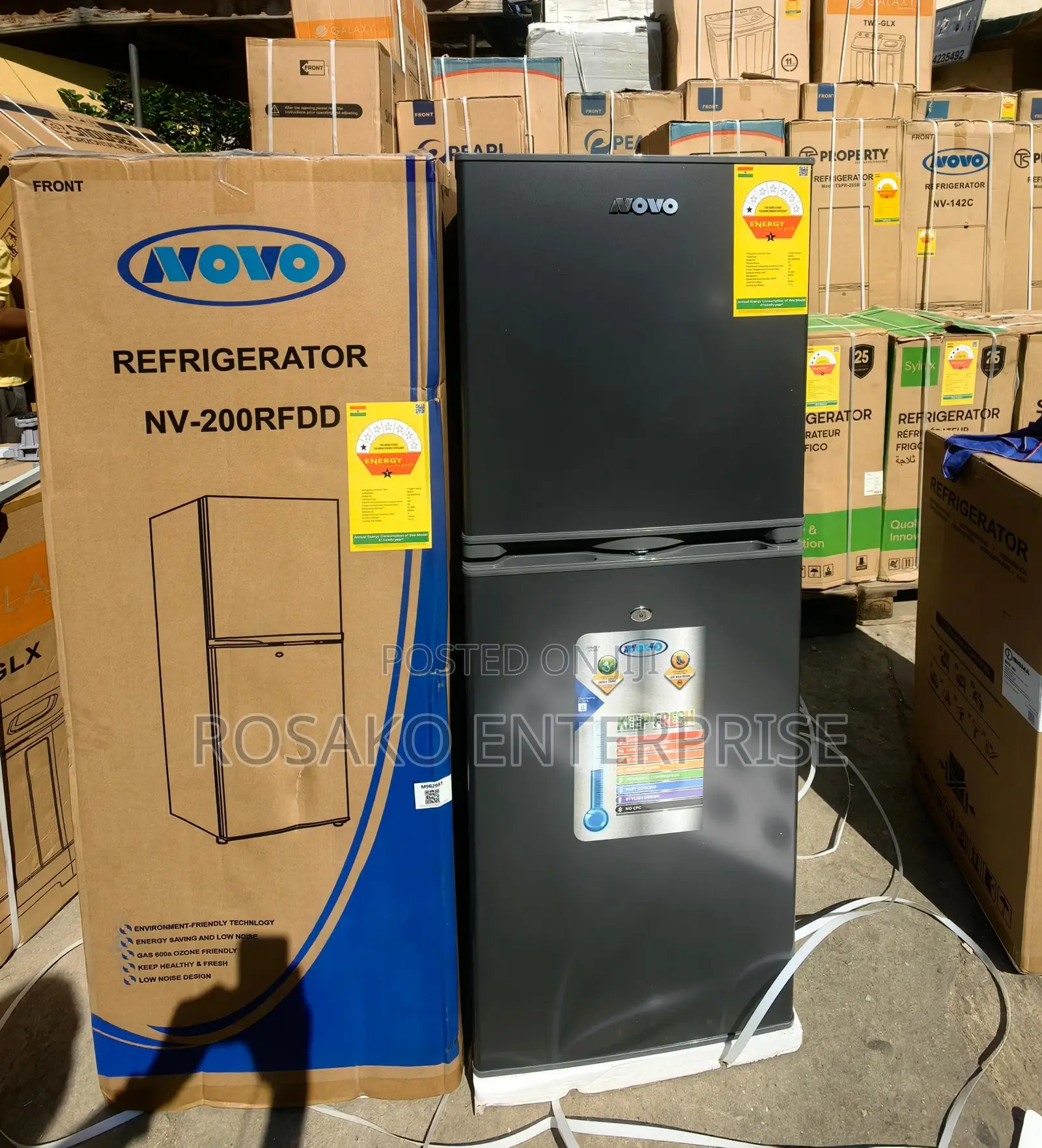 Novo 195l Double Door Refrigerator