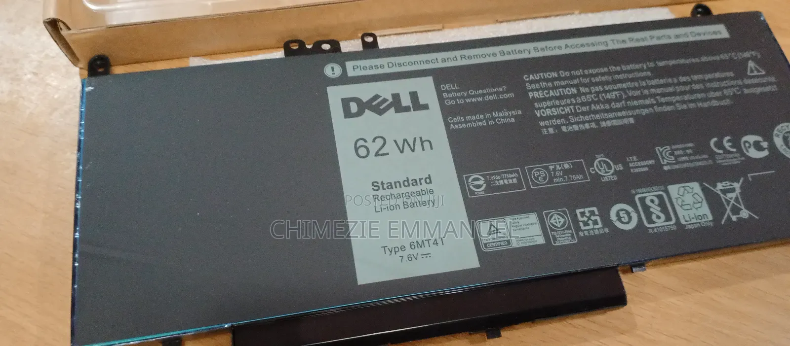 Dell Battery 6mt4t 3350
