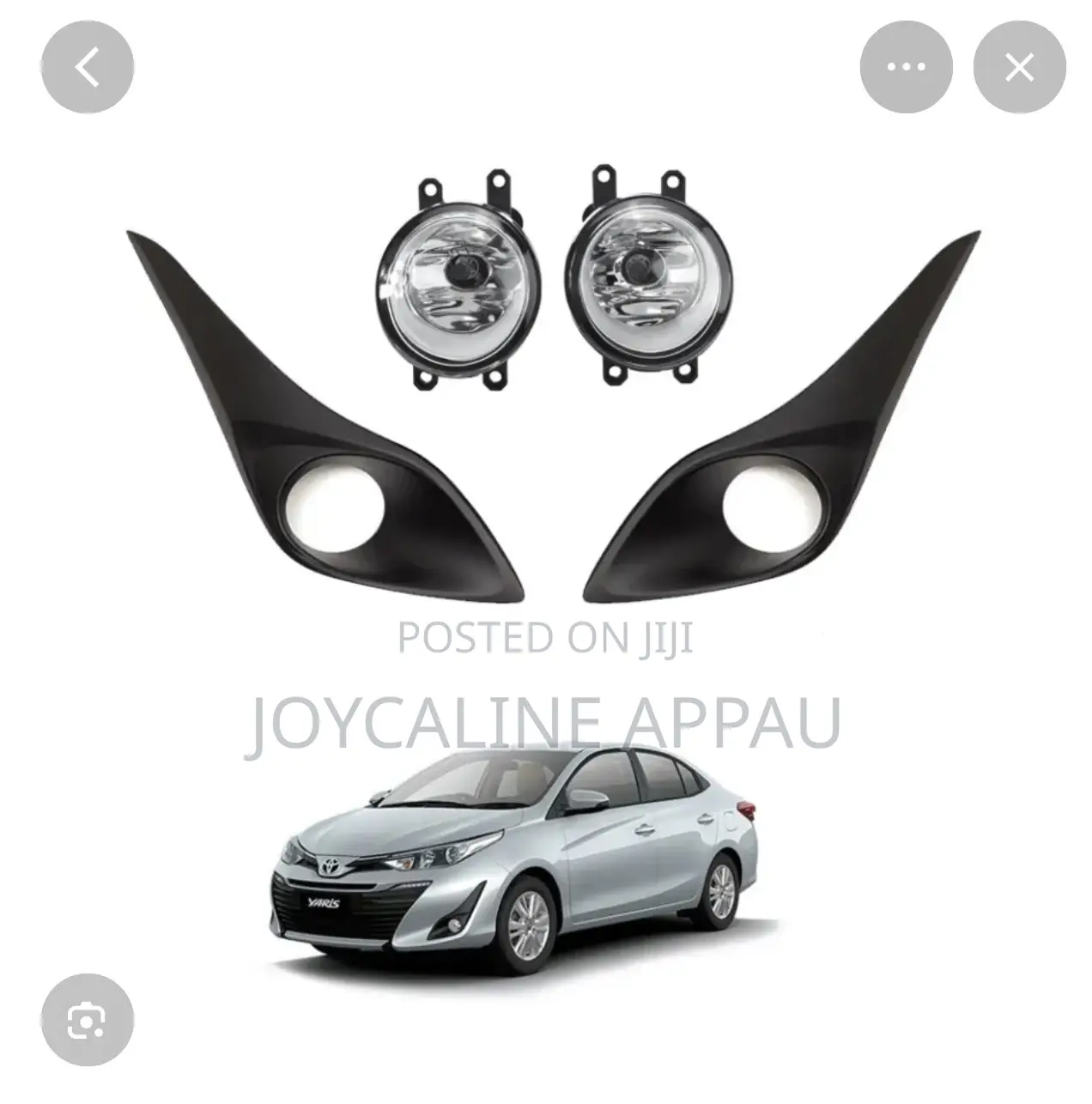 Toyota Yaris 2018 to 2019 Fog Light and Cover With Bulb