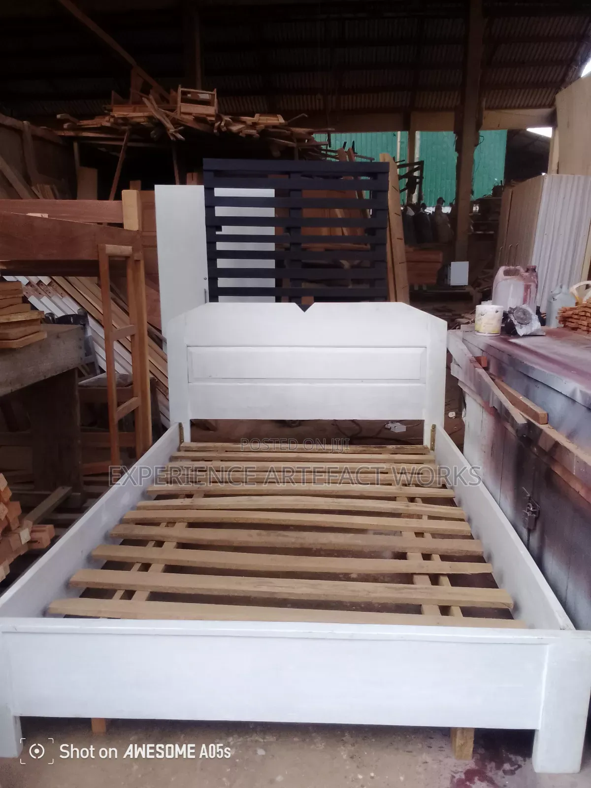 Double Bed White Colour