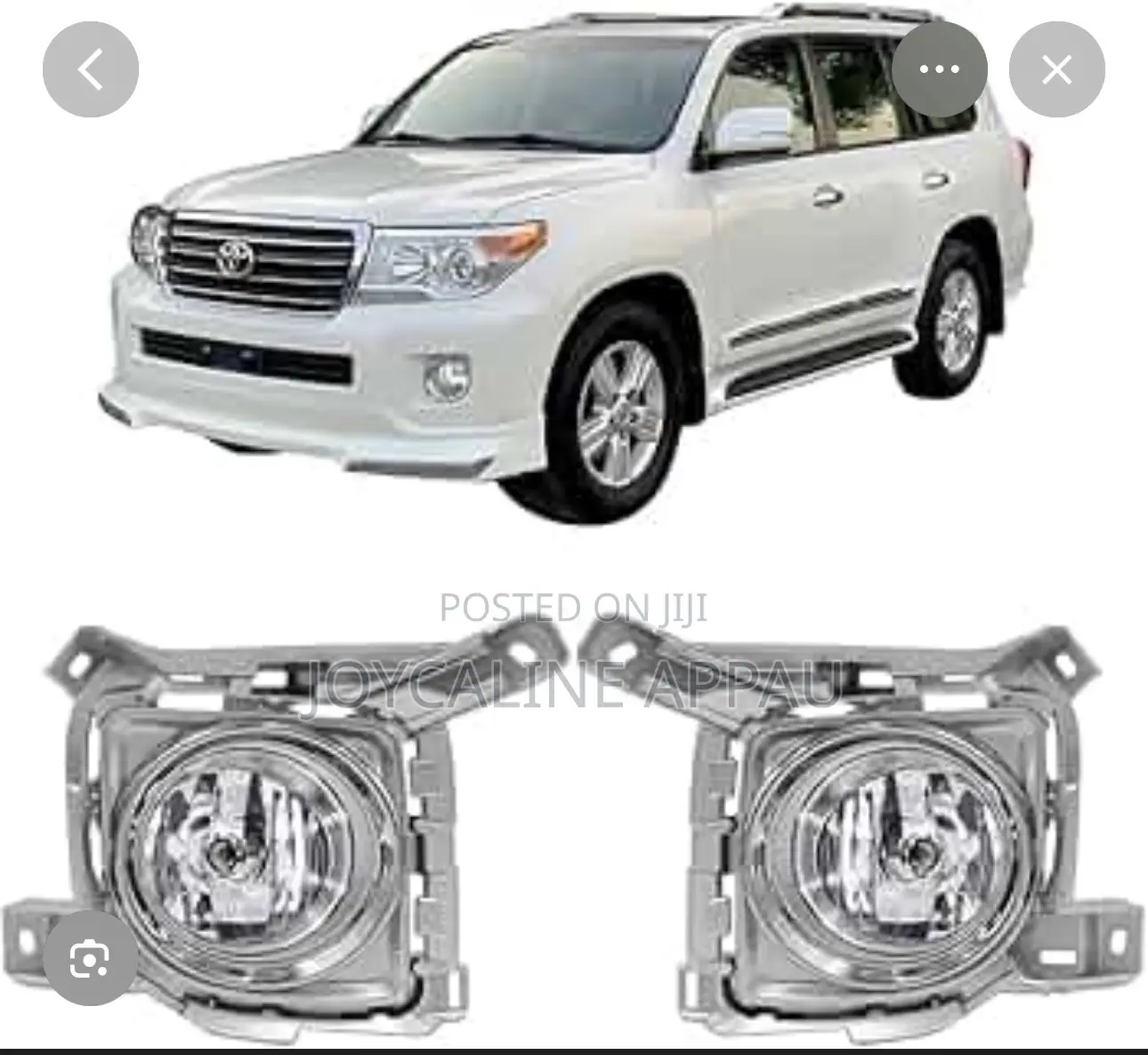Land Cruiser 2012 to 2015 Fog Light and Cover With Bulb and Wire