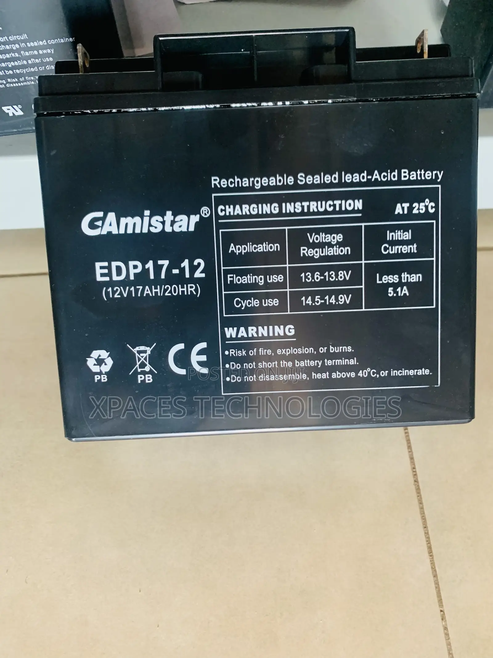 12v 17ah Sealed Lead Acid Battery