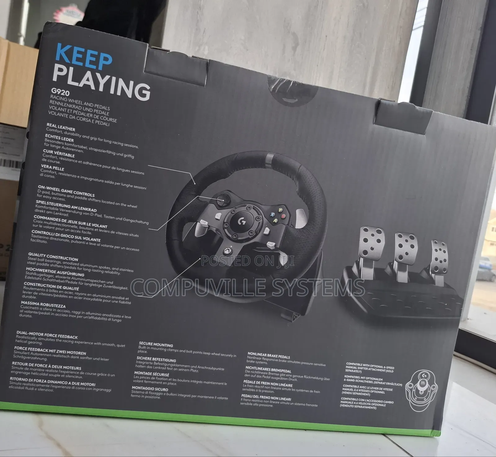 Logitech G920 Racing Wheel and Pedal