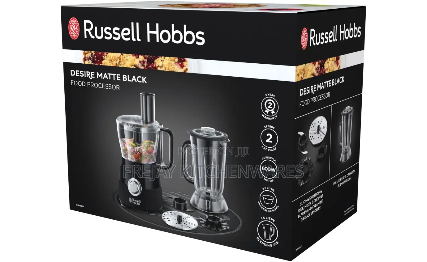 Russell Hobbs Desire Matte Black Food Processor With Blender