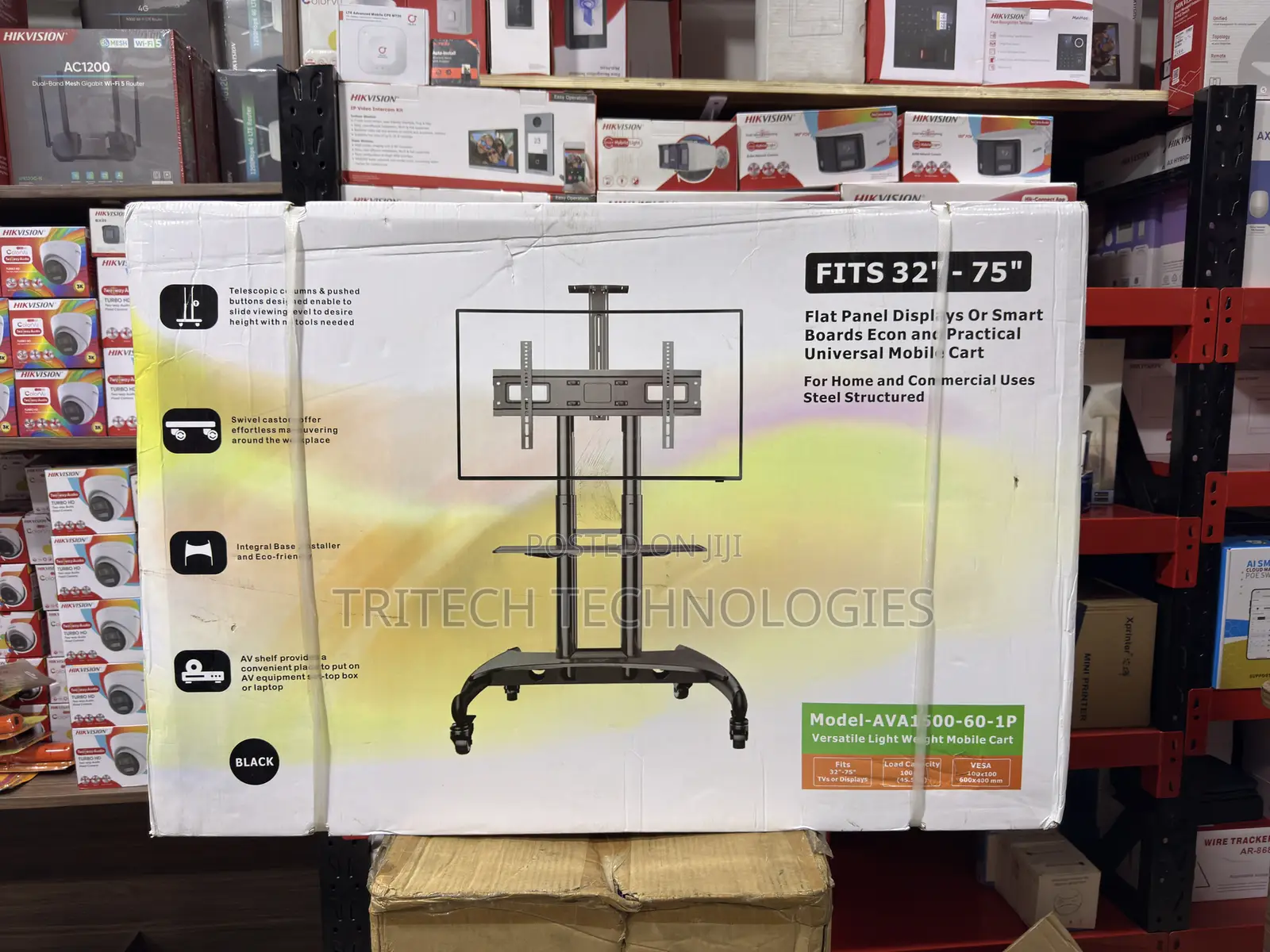 Tv Cart Roling Tv Stand With Wheels, Fit Most " 32 To 75inch"