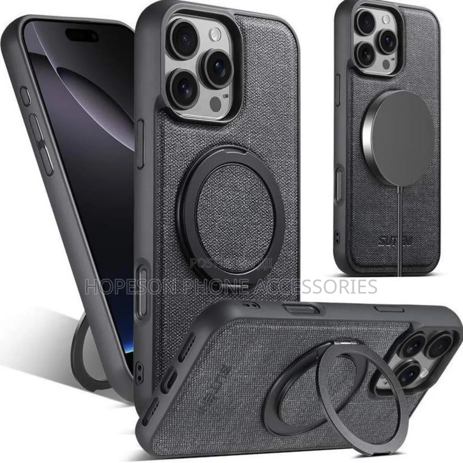 High Quality Classic Leather Case With Supporting Ring Stand