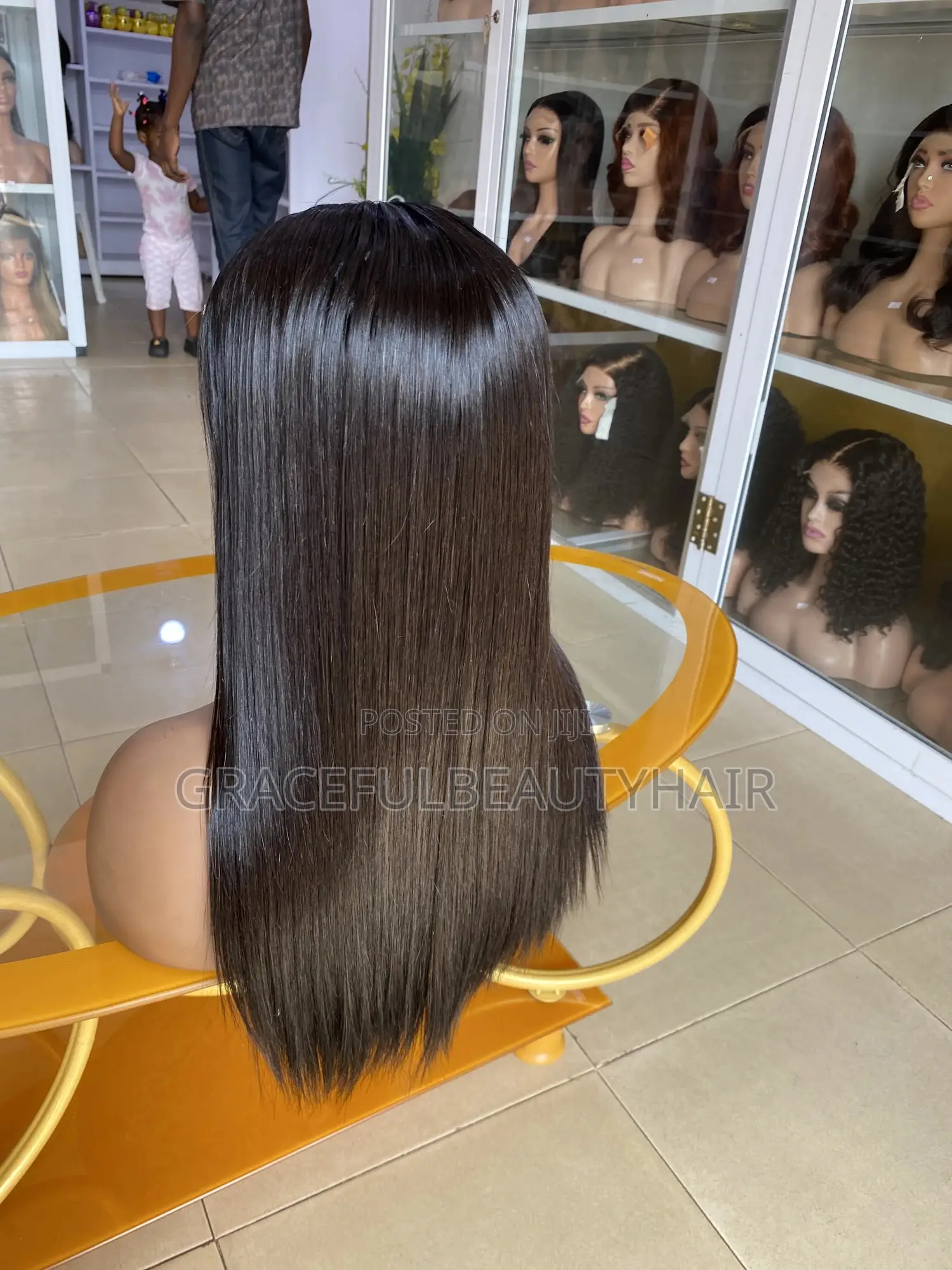 16 Inches Silky Straight Double Drawn Wig Unit
