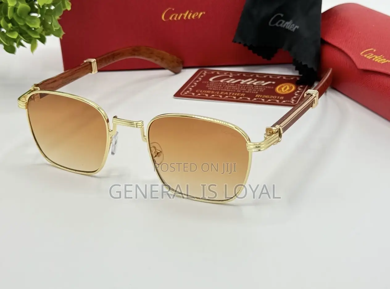 Cartier Dark Frame Glasses With Stainless Handles