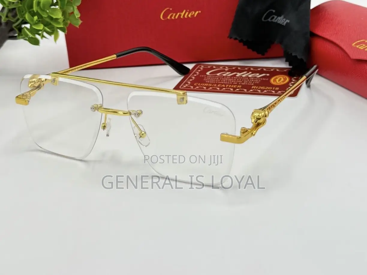Cartier Big Rimless Square-frame Glasses