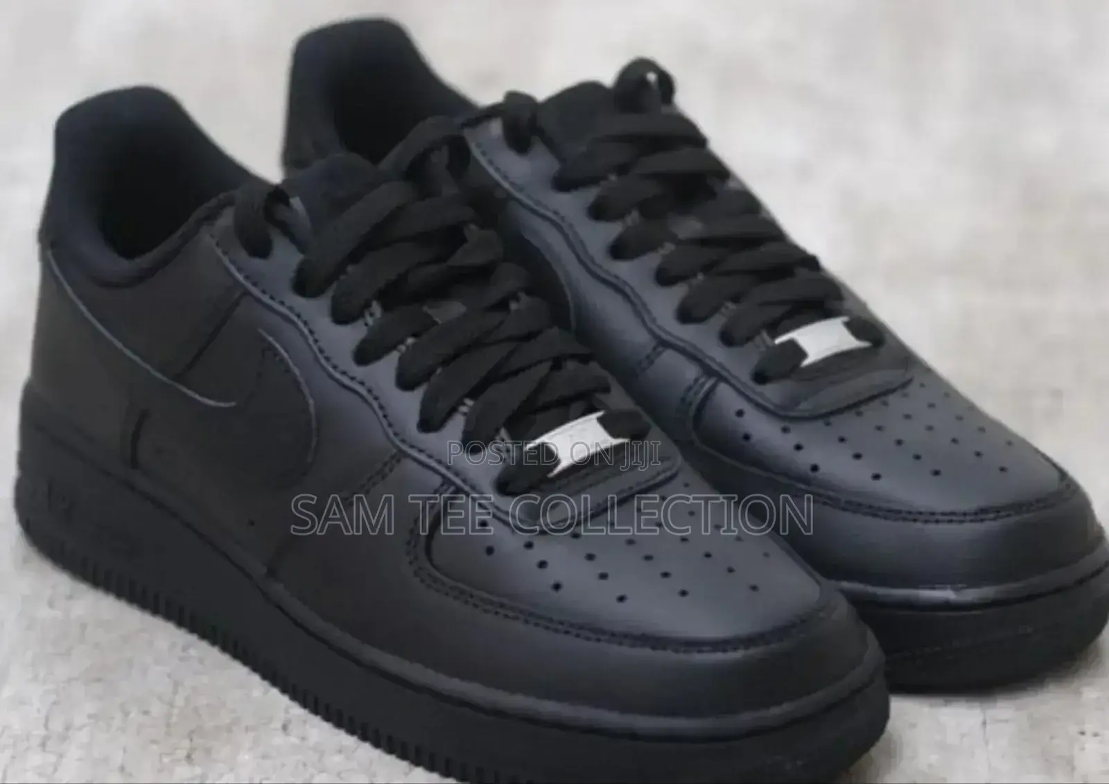 Nike Air Force 1. Premium All Black and All White.