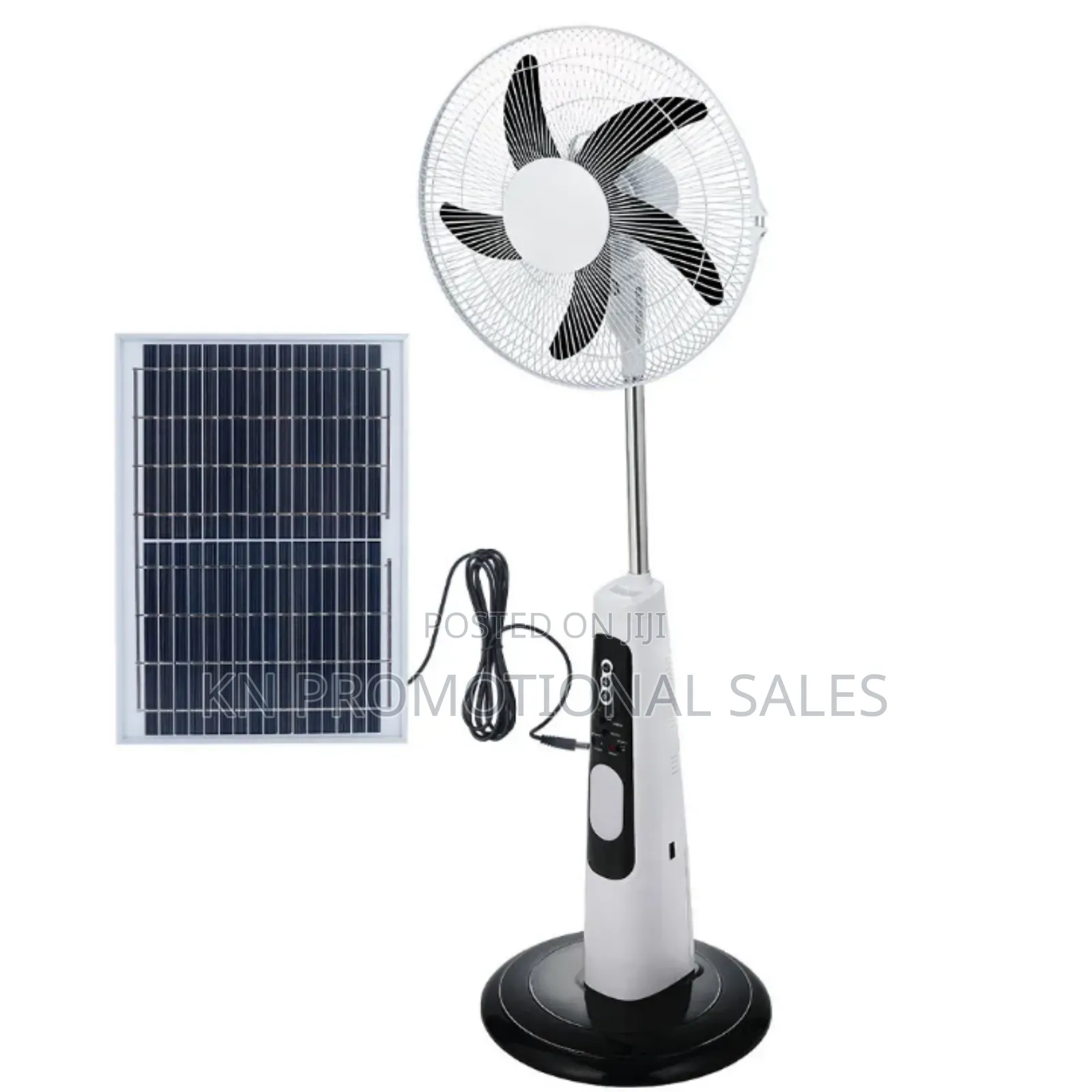 Rechargeable Solar Fan With Light, Usb
