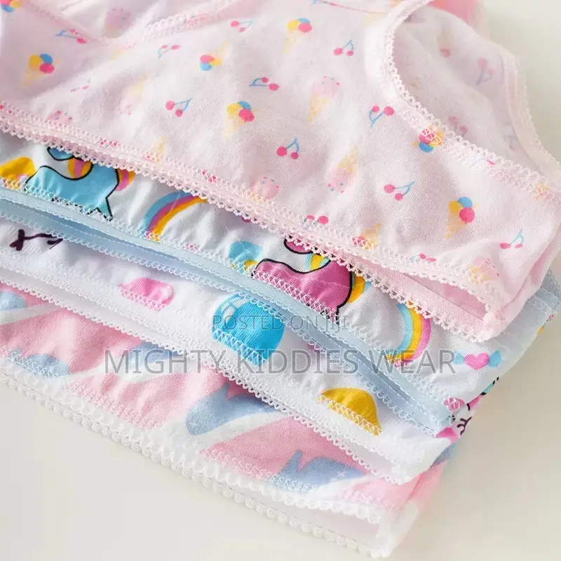 Multi-color Lace Cotton Children's Underwear Girls Age 2-3yrs Only