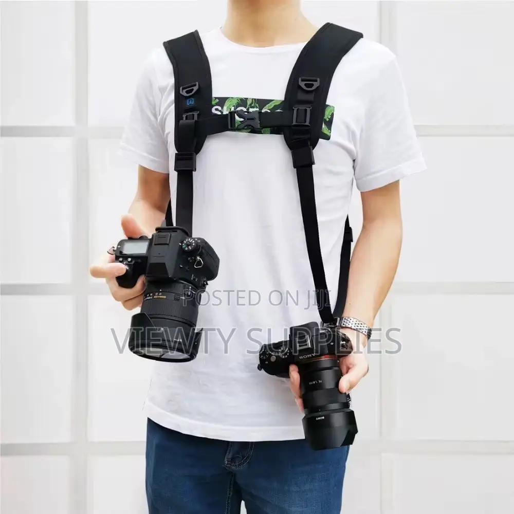 Double Quick Release Shoulder Harness Soft Pad Strap Belt for Cameras