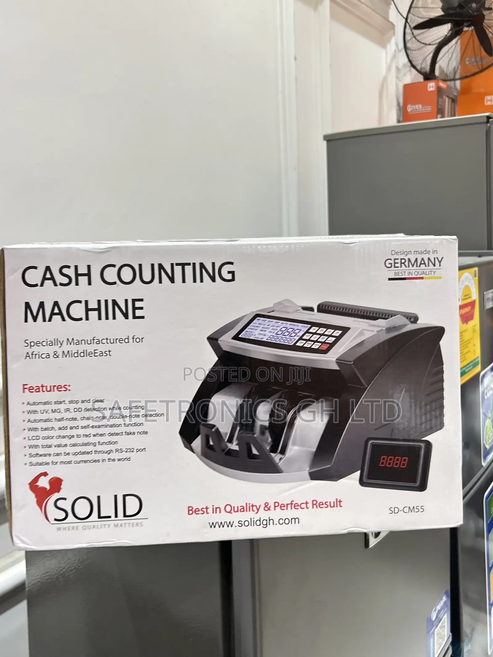Exclusive Black Electric Solid Cash Counting Machine (Sd-Cm55)