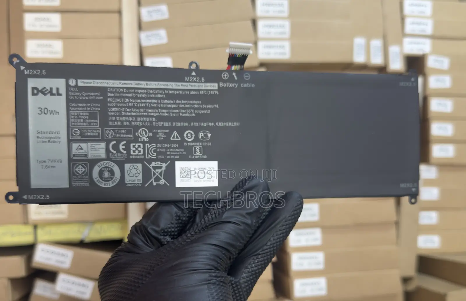 Original Dell Battery 7vkv9 For Xps 12 9520/Latitude 7275