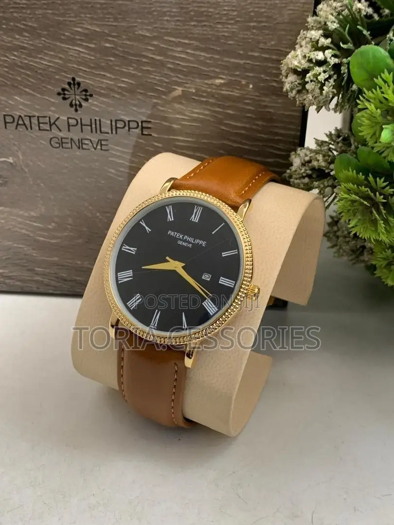 Men Patek Philippe Leather Watch