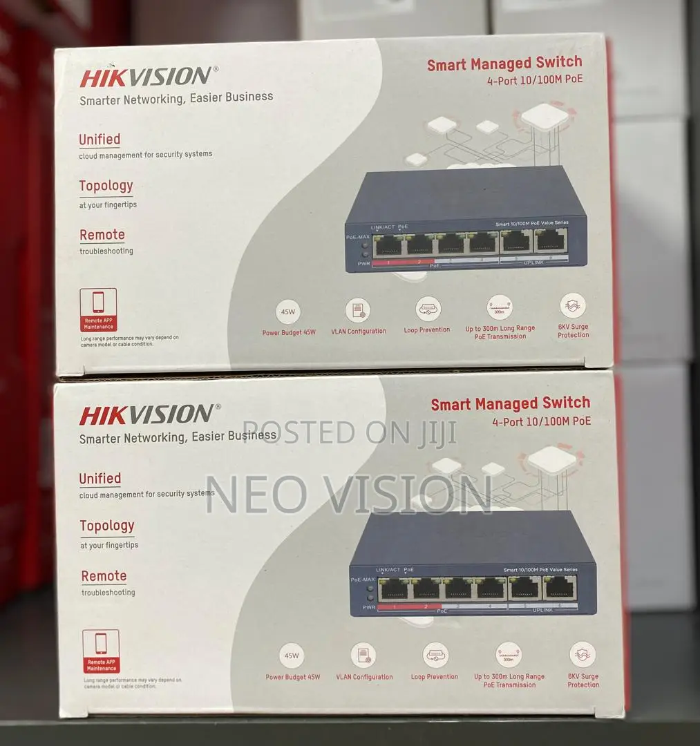 Hikvision 4port Smart Managed Switch Poe