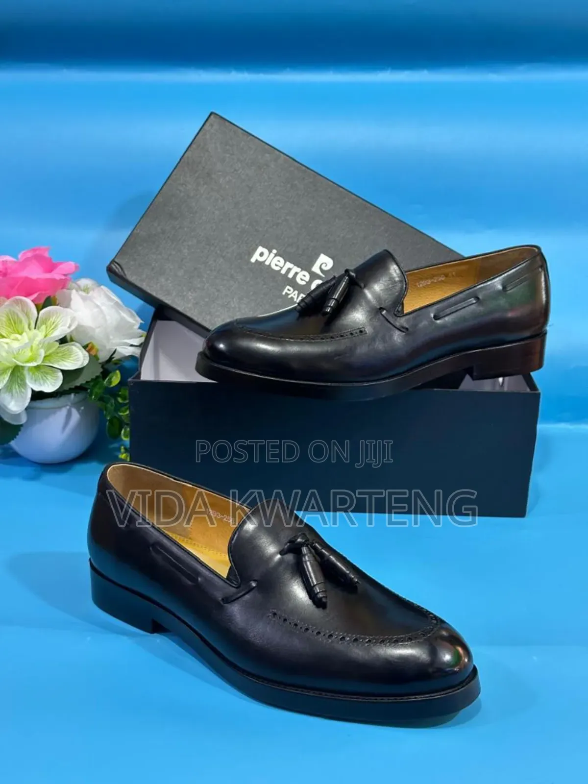 Executive Classic Pierre Cardin Black Leather Ring My Bell Shoe