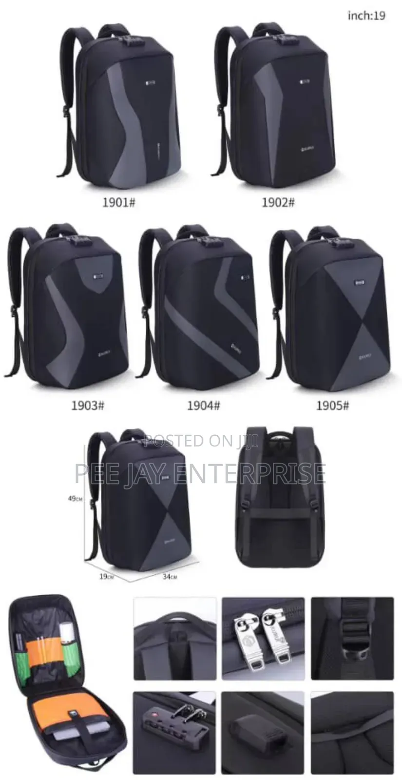 Anti Theft Laptop Backpack
