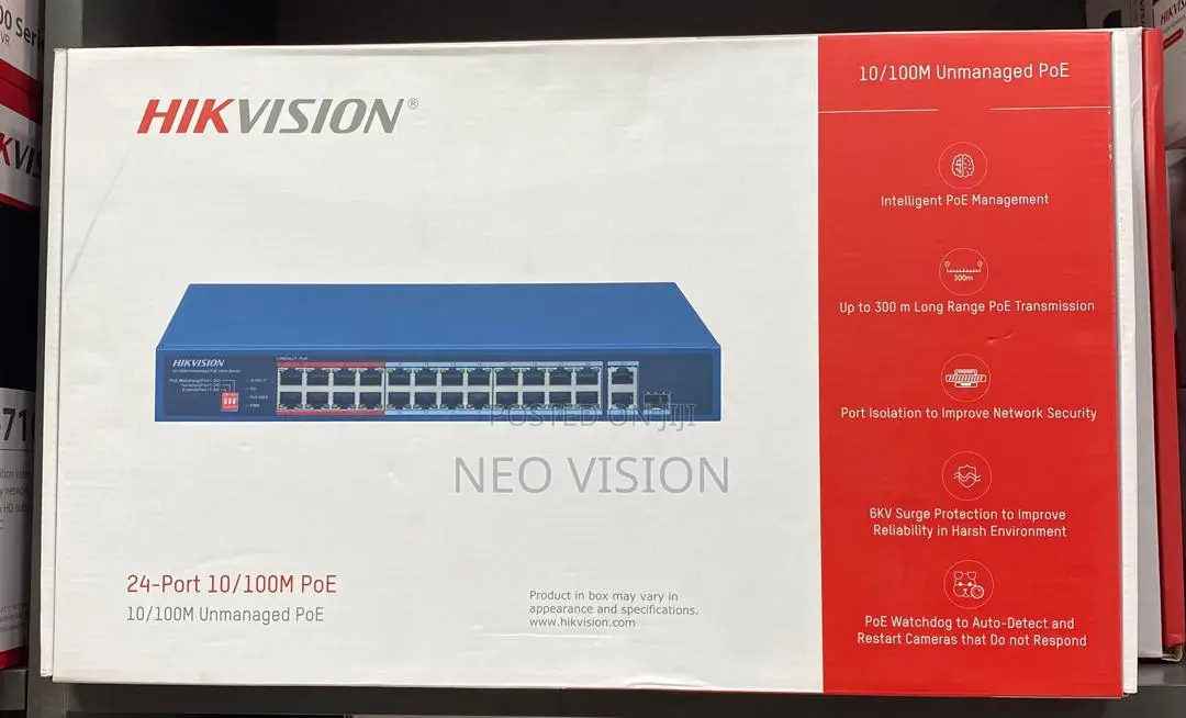 Hikvision 24 Port Unmanaged Poe Switch