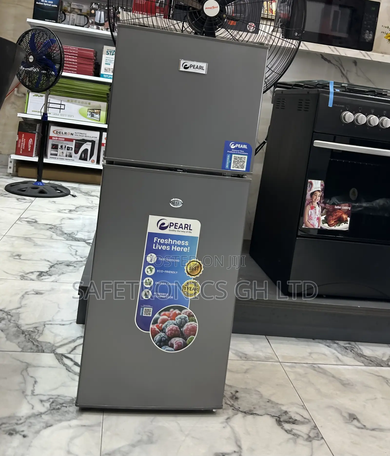 Valuable Grey Top Mount 2 Doors 80 Liters Grey Fridge