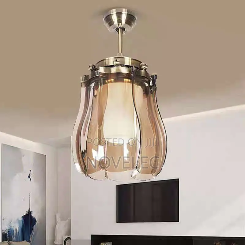 42" Luxury Invisible Blade Chandelier Fan (Led + Remote)