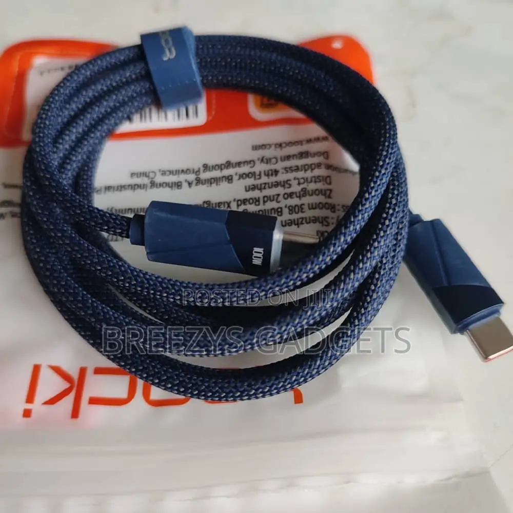 Toocki 100w Cable Type C to Type C Fast Charging Qc4.0 Smart Power-Off