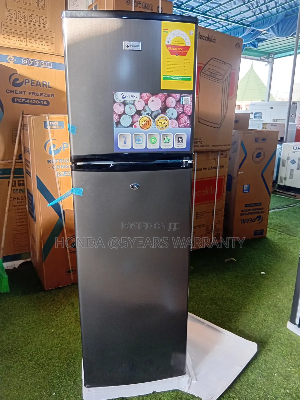 Pearl Household Refrigerator 165l Top Freezer 