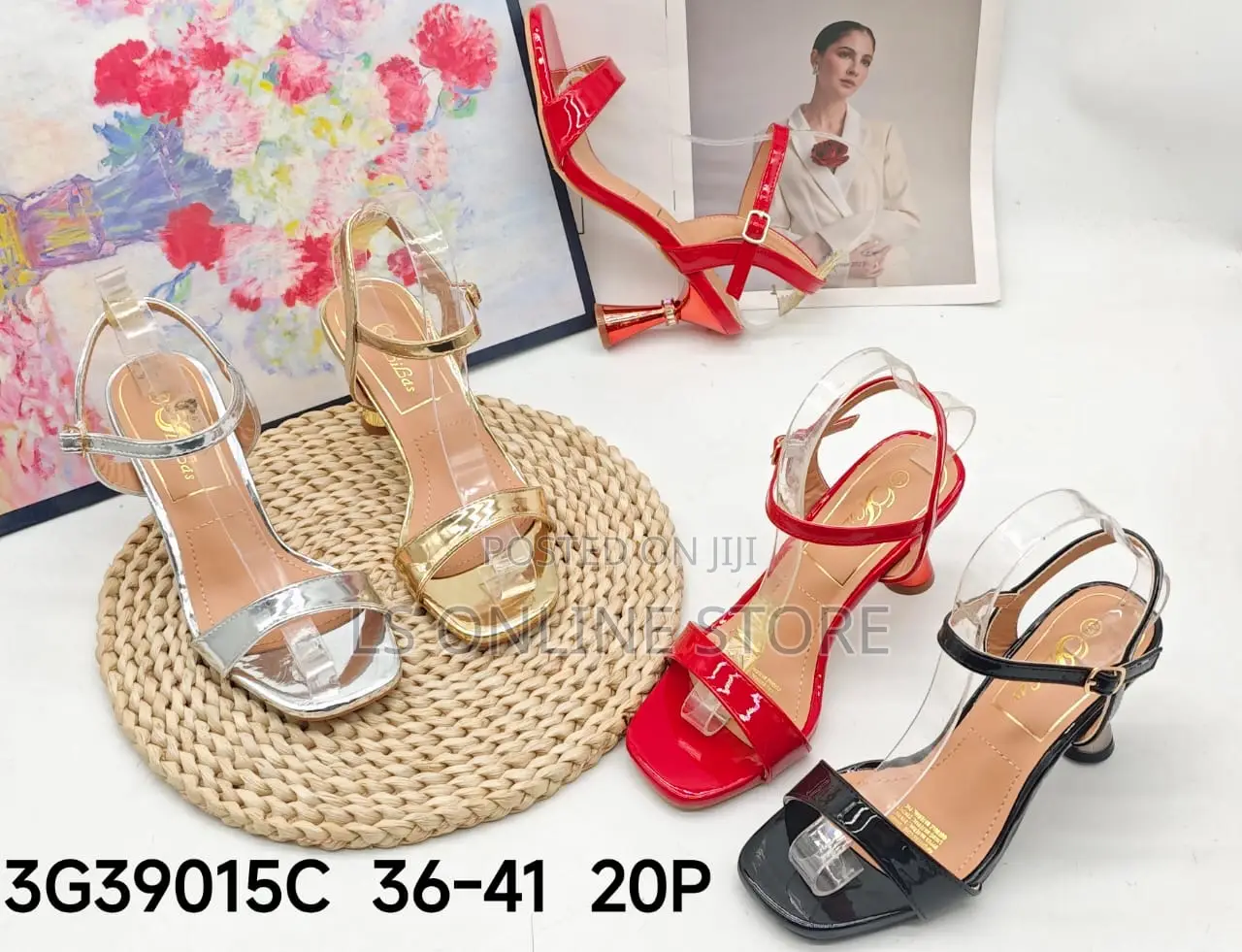 Sculptural Heel Sandals