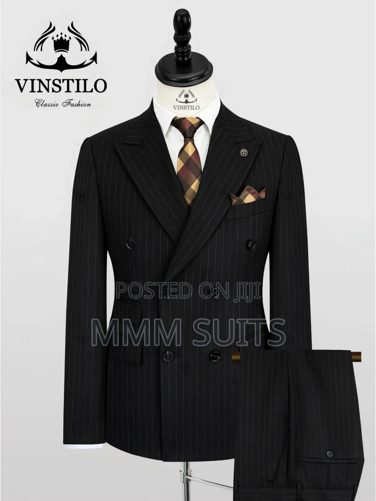 Latest Vinstillo Classic Men's Double-Breasted Suit for Graduations