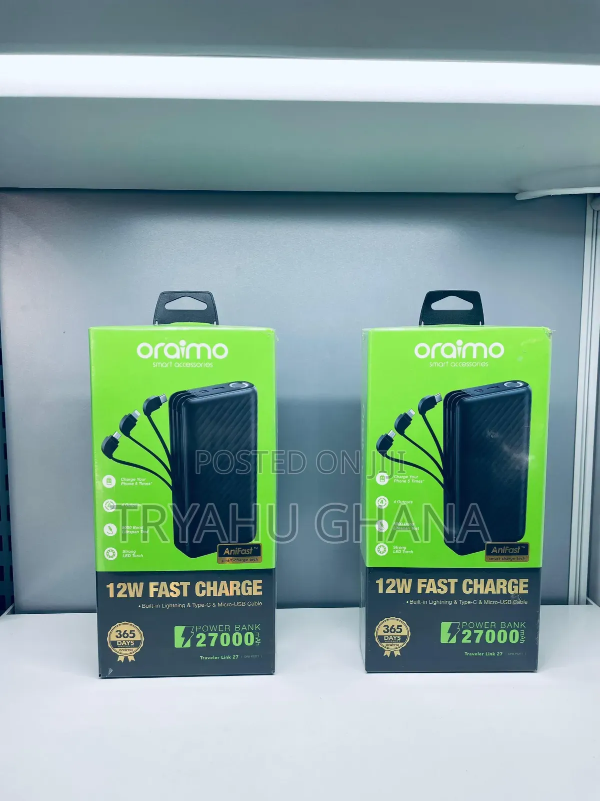 Oraimo Power Bank 27000mah (Opb-p5271) For Phones, Tablets & Devices