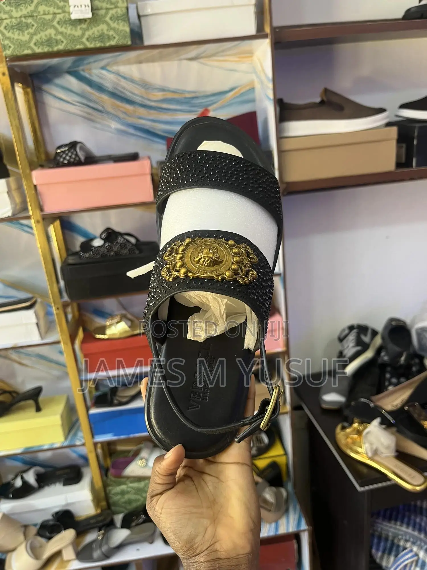 Original Leather Versace Sandals