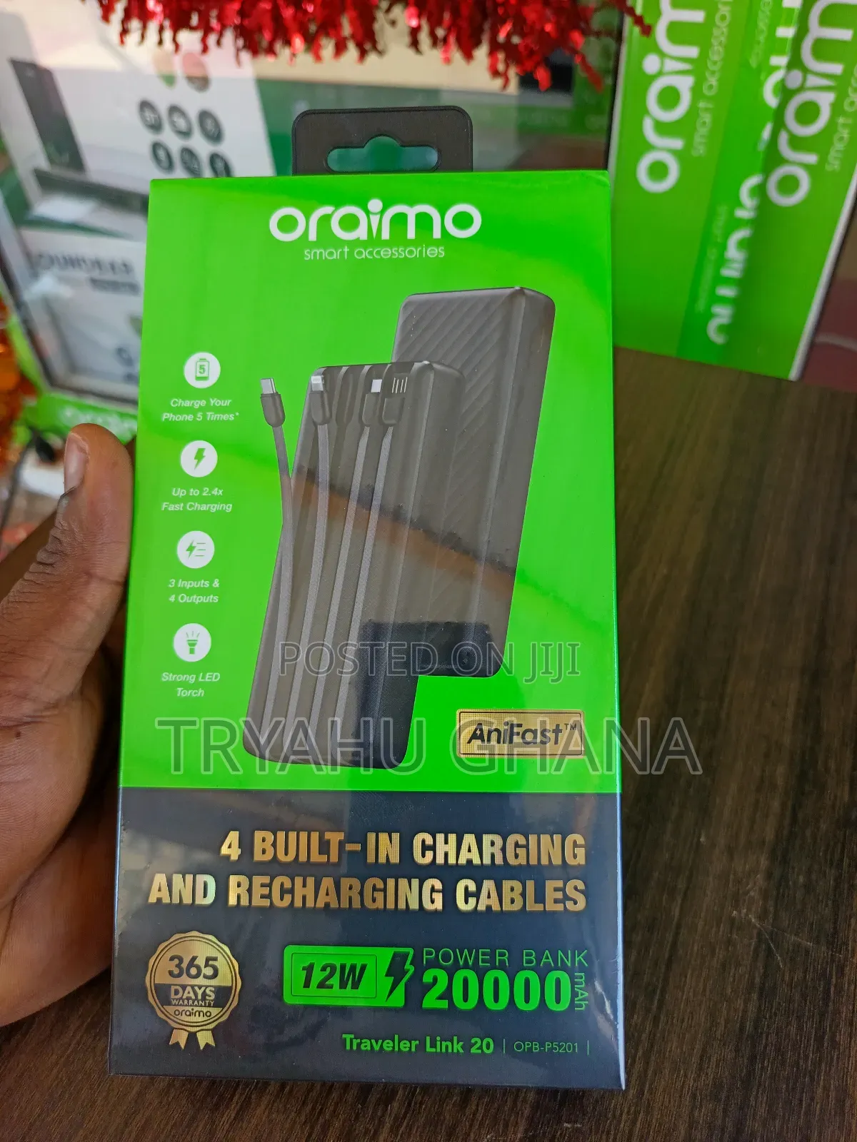 Oraimo 20000mah Power Bank (Opb-5201) Adapter For Everyday Convenience