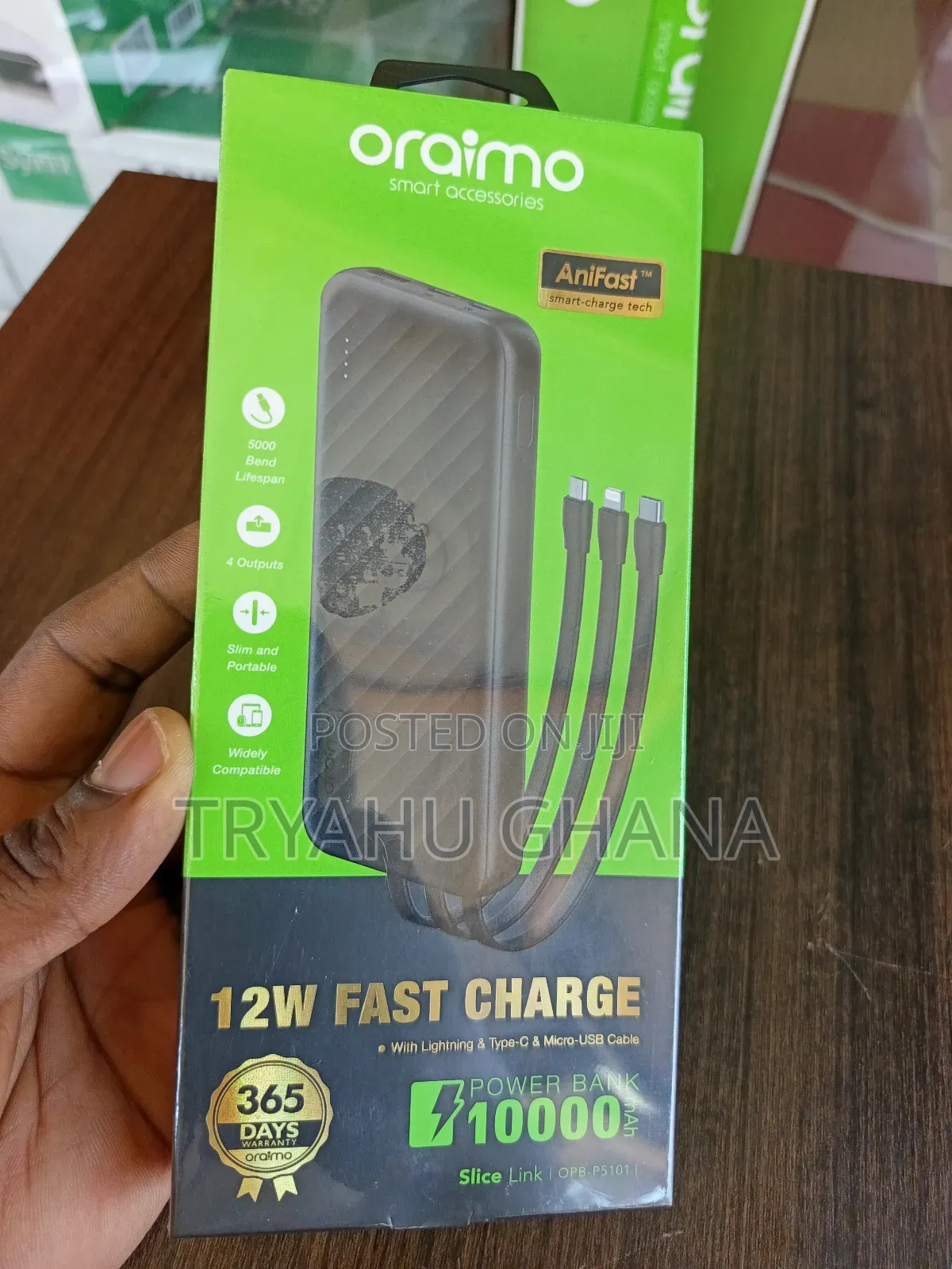 Oraimo Power Bank 10000mah (Opb-5101)– For Phones & Tablets