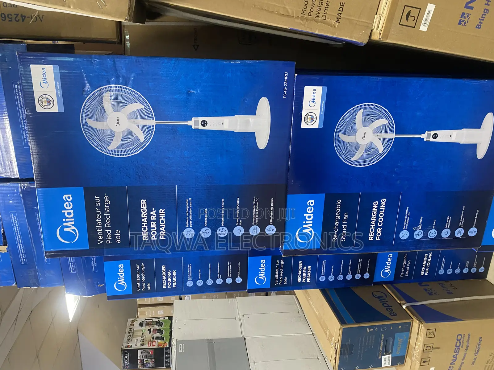 Original Midea Rechargeable Standing Fan