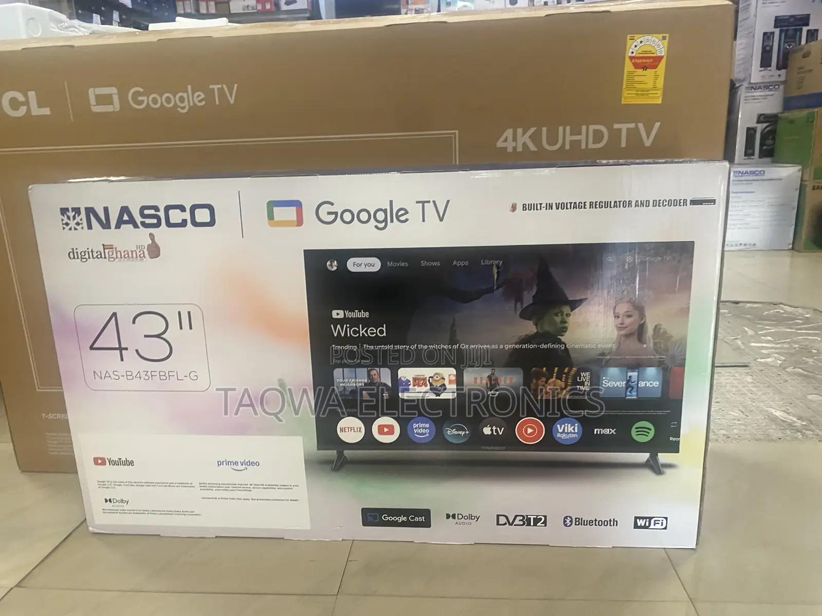 Portable Frameless Nasco Smart 43-Inches Google Tv