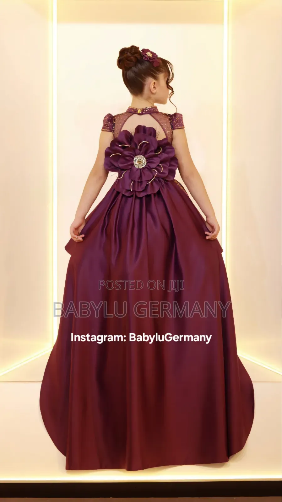 Luxury Turkish Purple Ballgown and Hair Fascinator