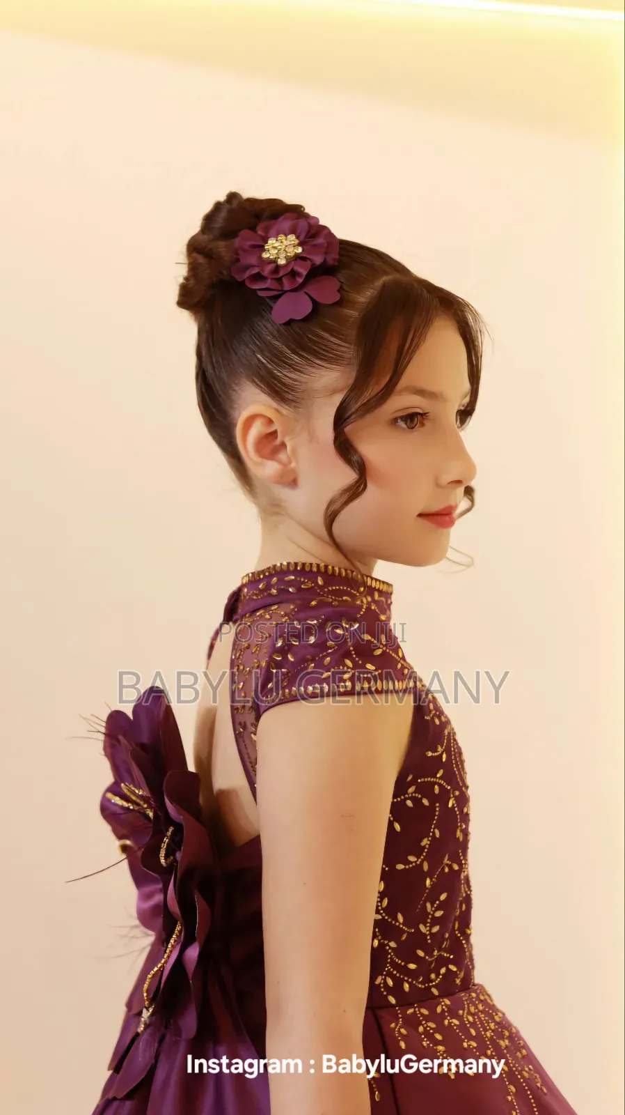 Luxury Turkish Purple Ballgown and Hair Fascinator
