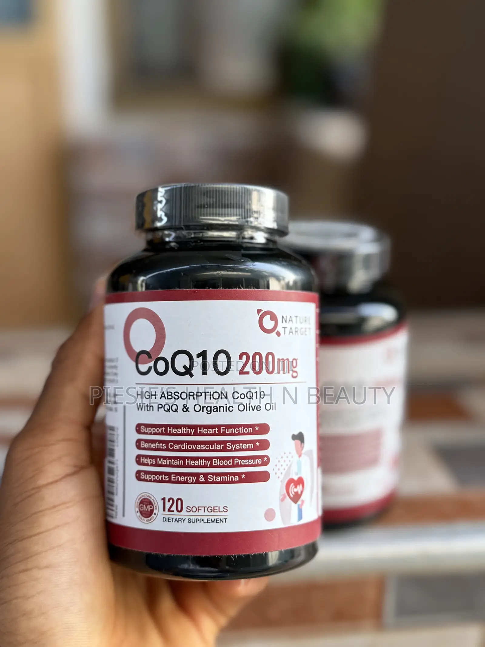 Nature’S Target Coq10 + PQQ + L-Carnitine, 200mg, 120 Softgels