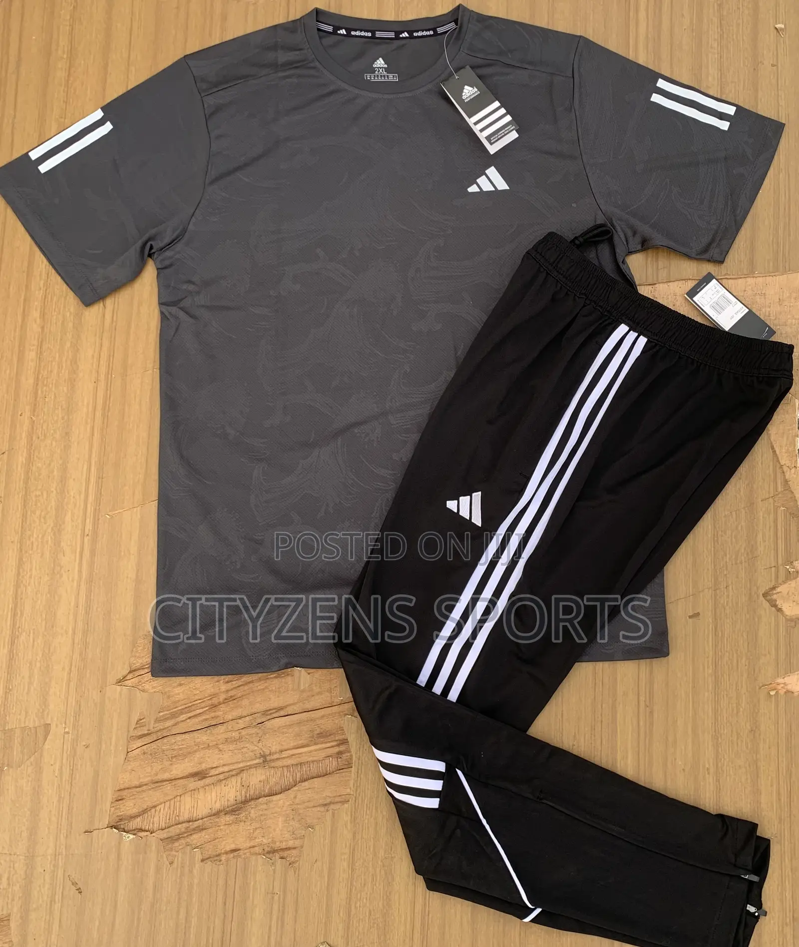 Adidas Grey Top And Black Down