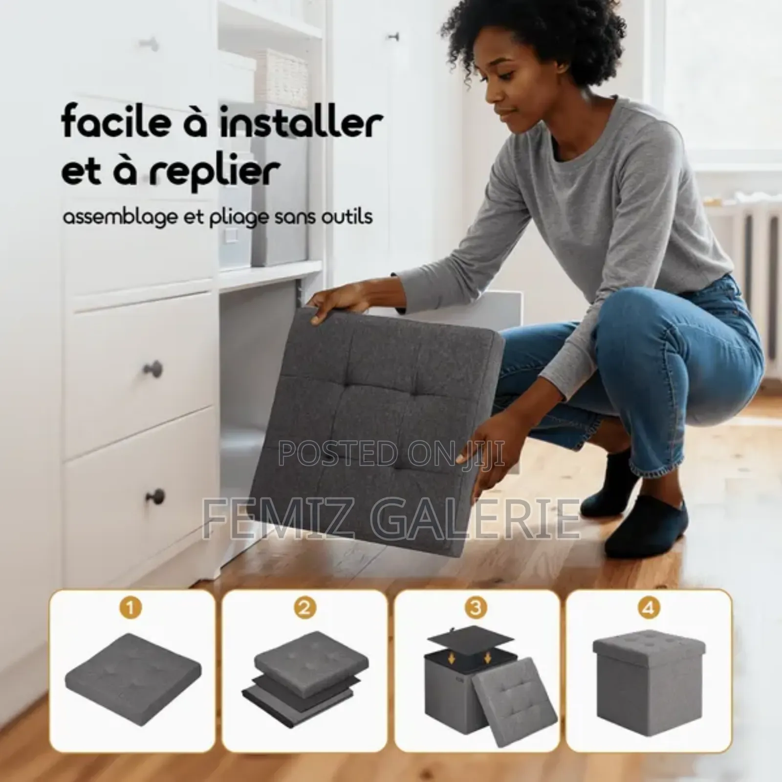 Oraimo Cozy Multi-Functional Foldable Storage Ottoman