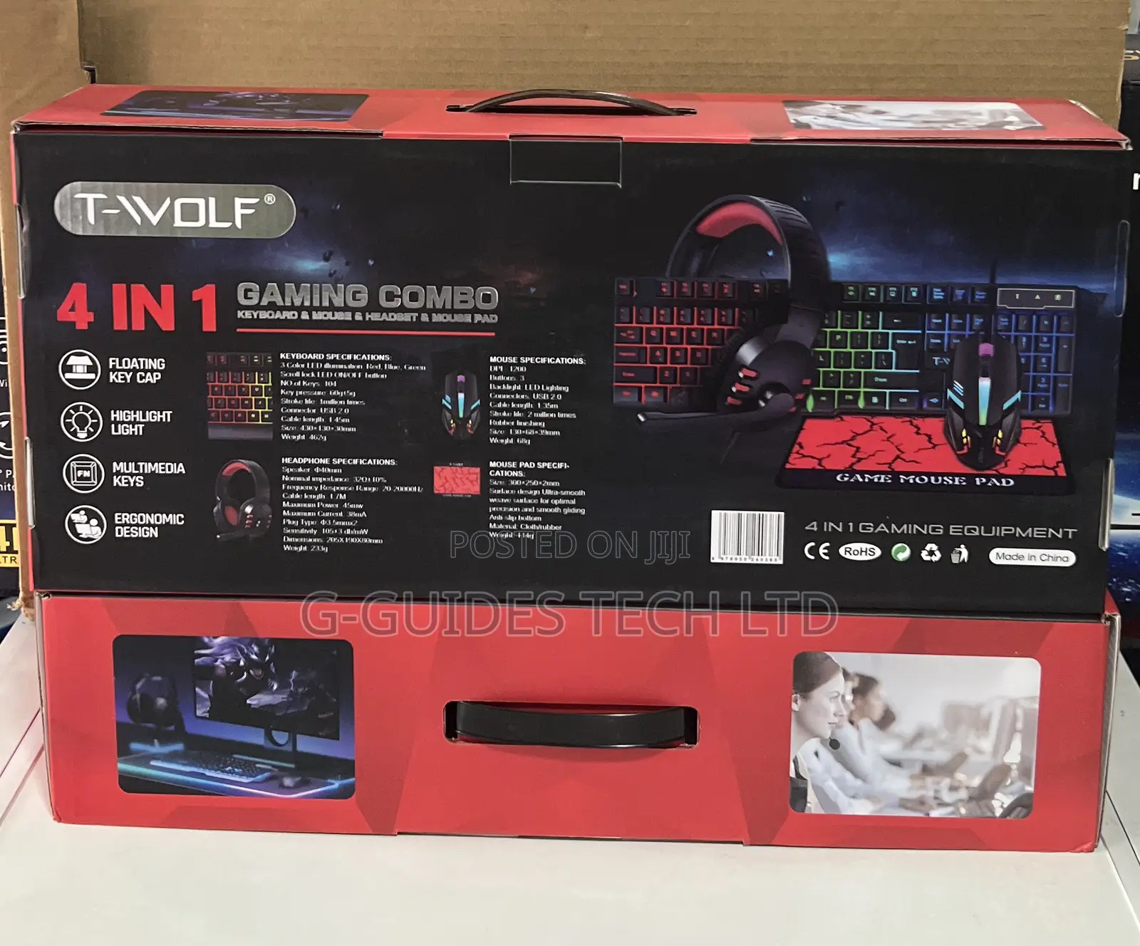 T-Wolf Tf800 4-in-1 Gaming Combo Keyboard/ Mouse/ Headset/ Mouse Pad