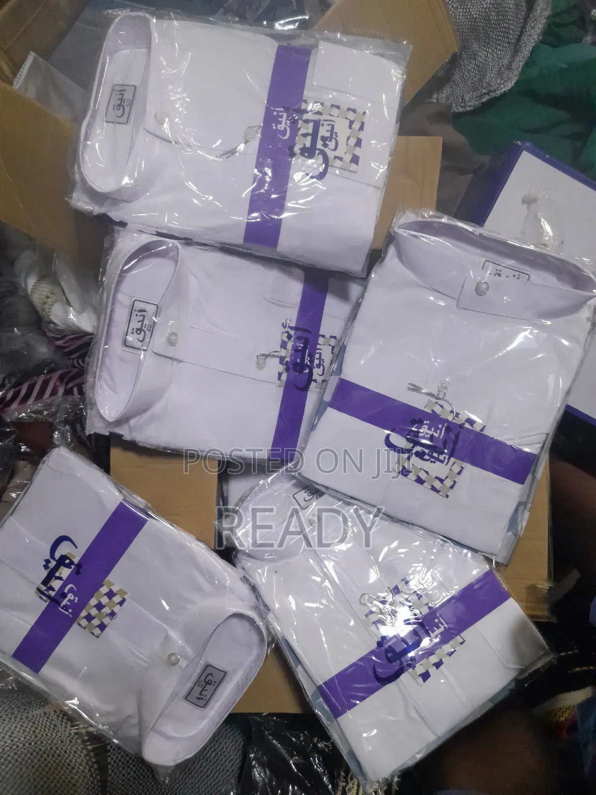 Kids Roundneck Jalabiya (White Longsleeves )