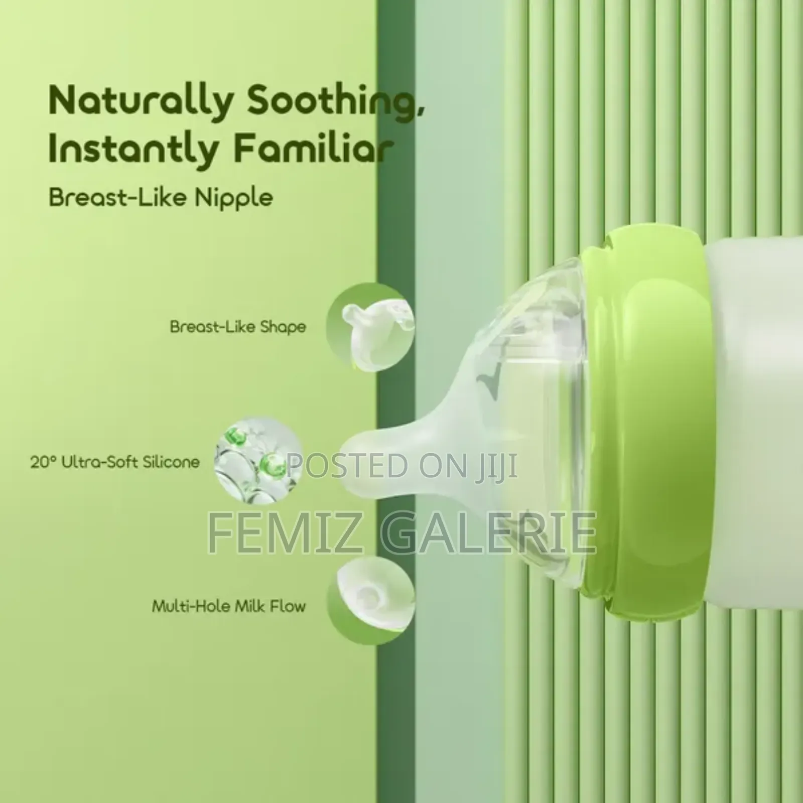Oraimo Purebottle 160 160ml Anti-Colic Silicone Glass Baby Bottle
