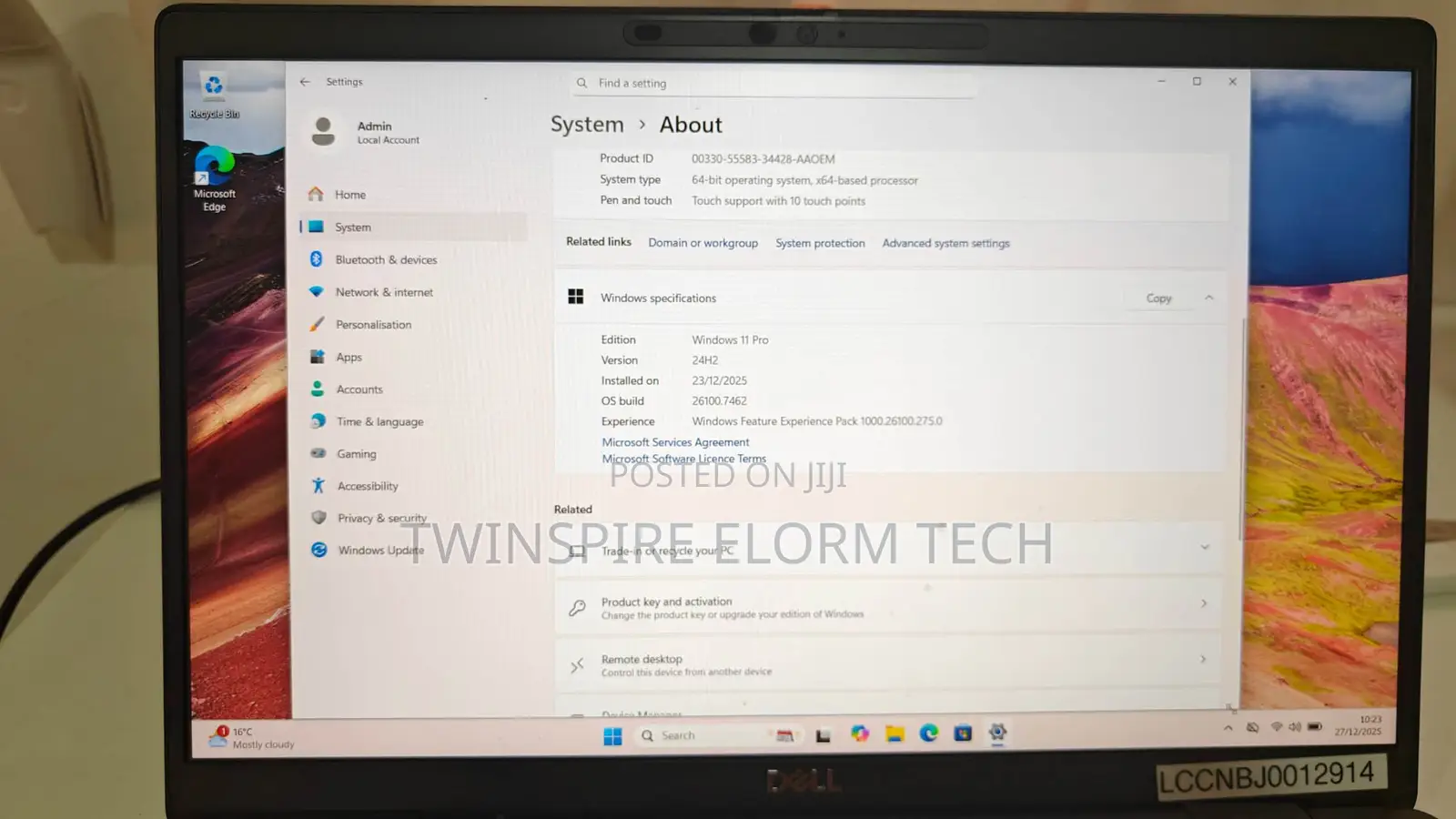 Laptop Dell Latitude 7320 16GB Intel Core I5 SSD 256GB