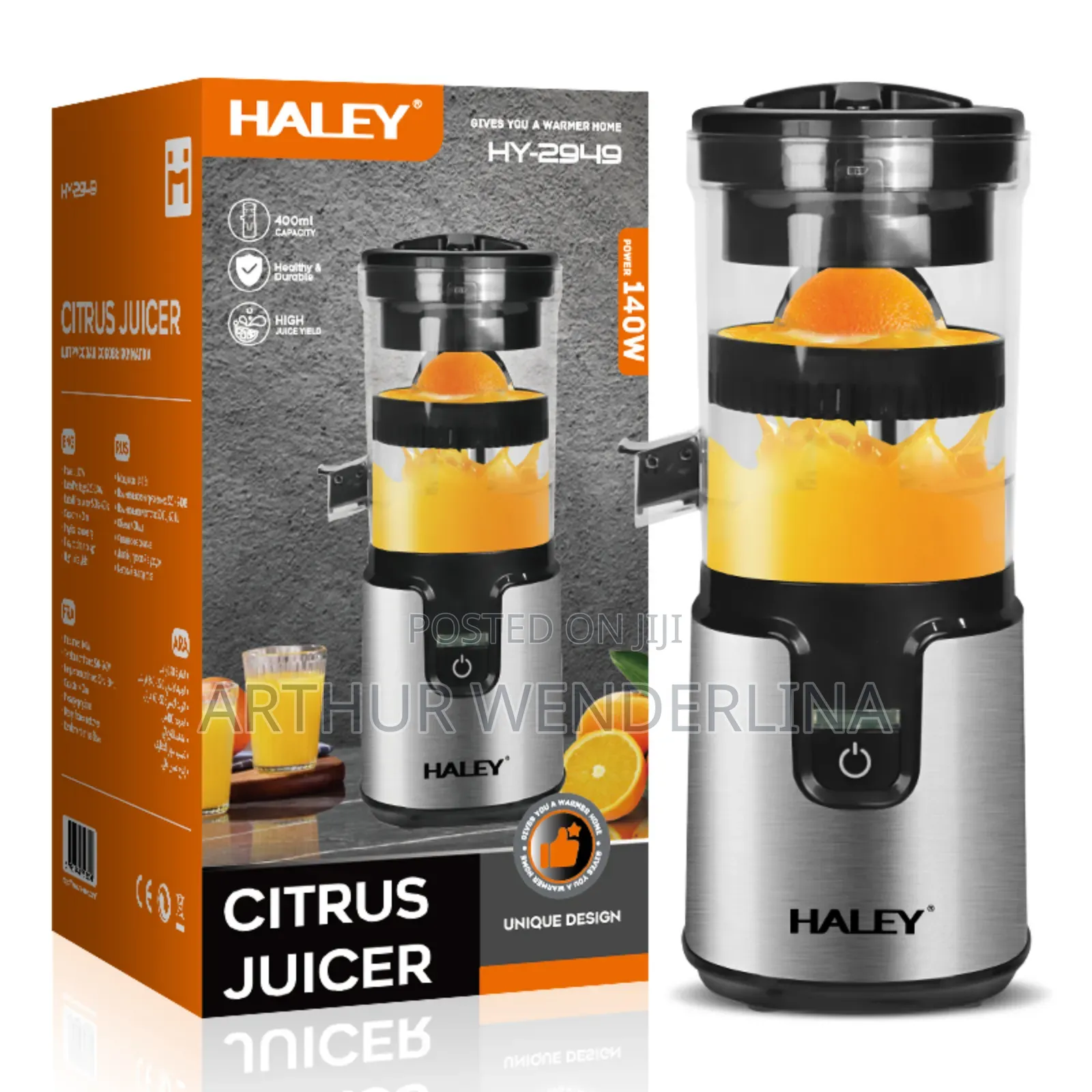 Haley Citrus Juicer Mini Rechargeable Electric Juicer Portable Usb