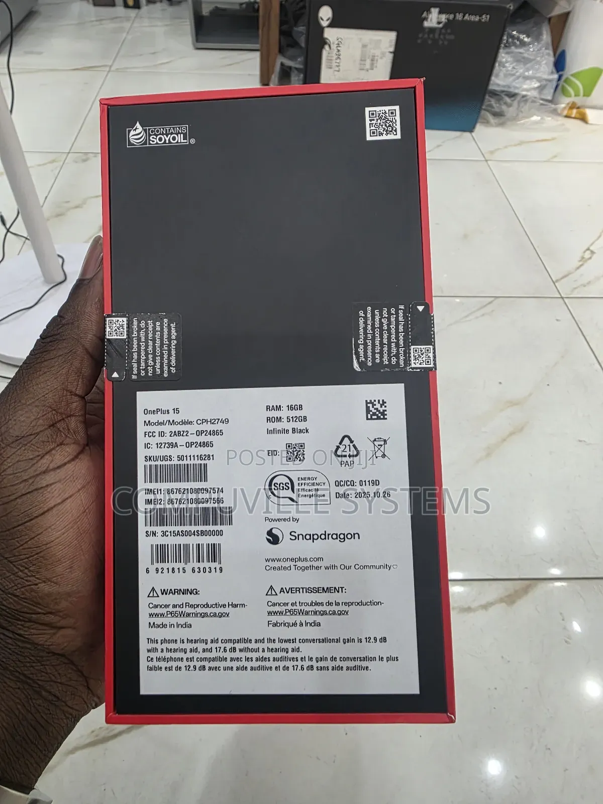 New OnePlus 15 512 GB Black