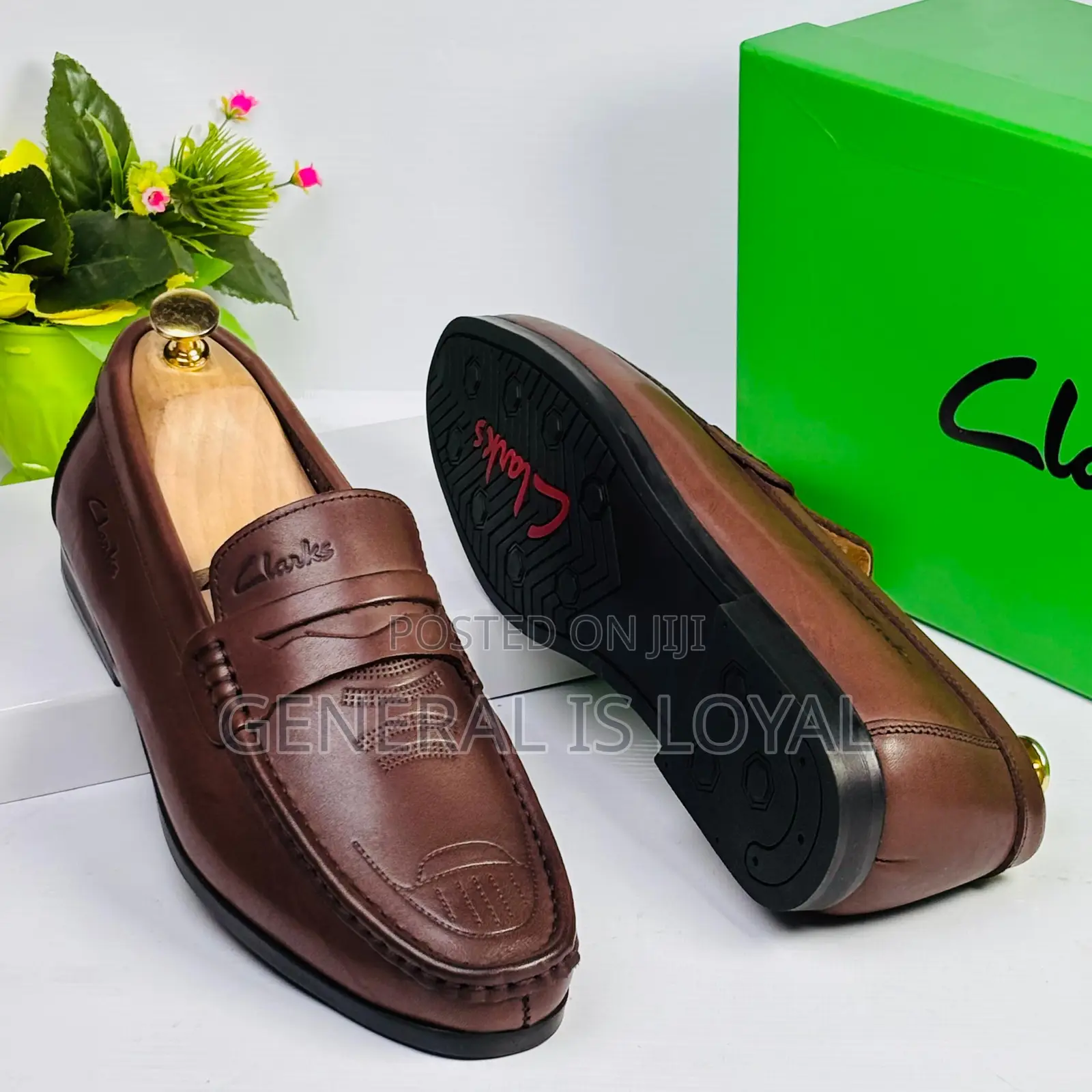Brown Leather Clarks Men’S Loafer